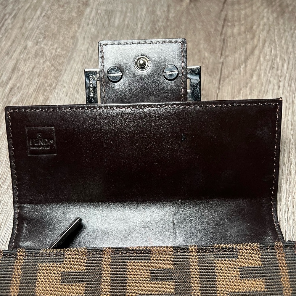 Fendi Zucca Canvas Baguette Compact Wallet - Picture 7 of 13